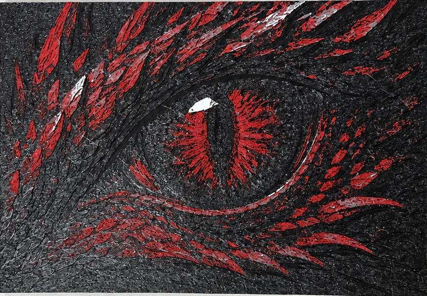 Dragon eye filament painting